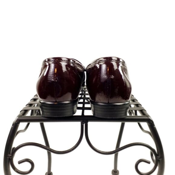 SAS Metro Bit Wine Red Patent Leather Tri Pad Footbed Loafers Womens Size 9 Slim - Picture 5 of 11